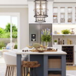 white kitchen in a beautiful house